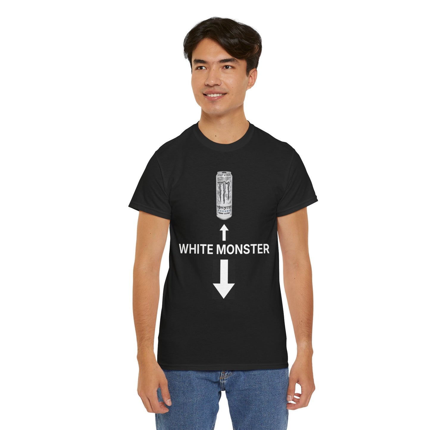 White Monster Cotton T-Shirt
