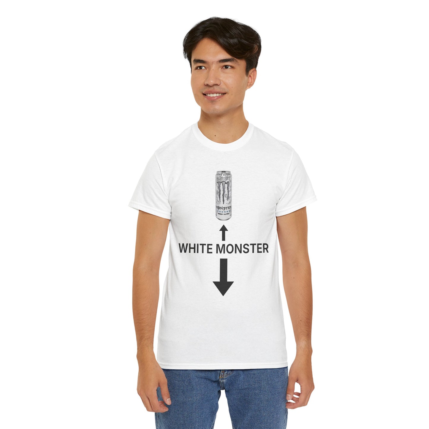 White Monster Cotton T-Shirt