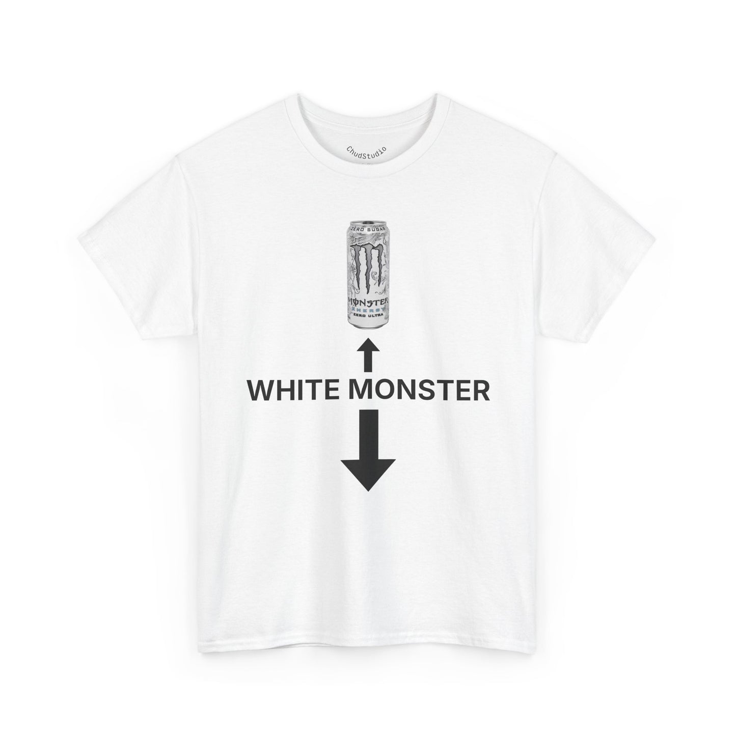 White Monster Cotton T-Shirt