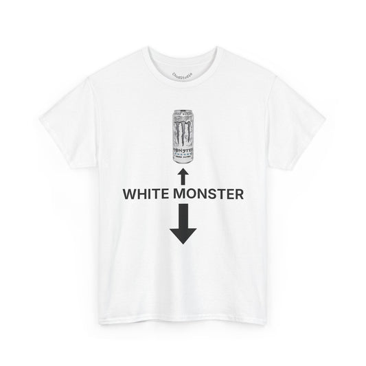 White Monster Cotton T-Shirt