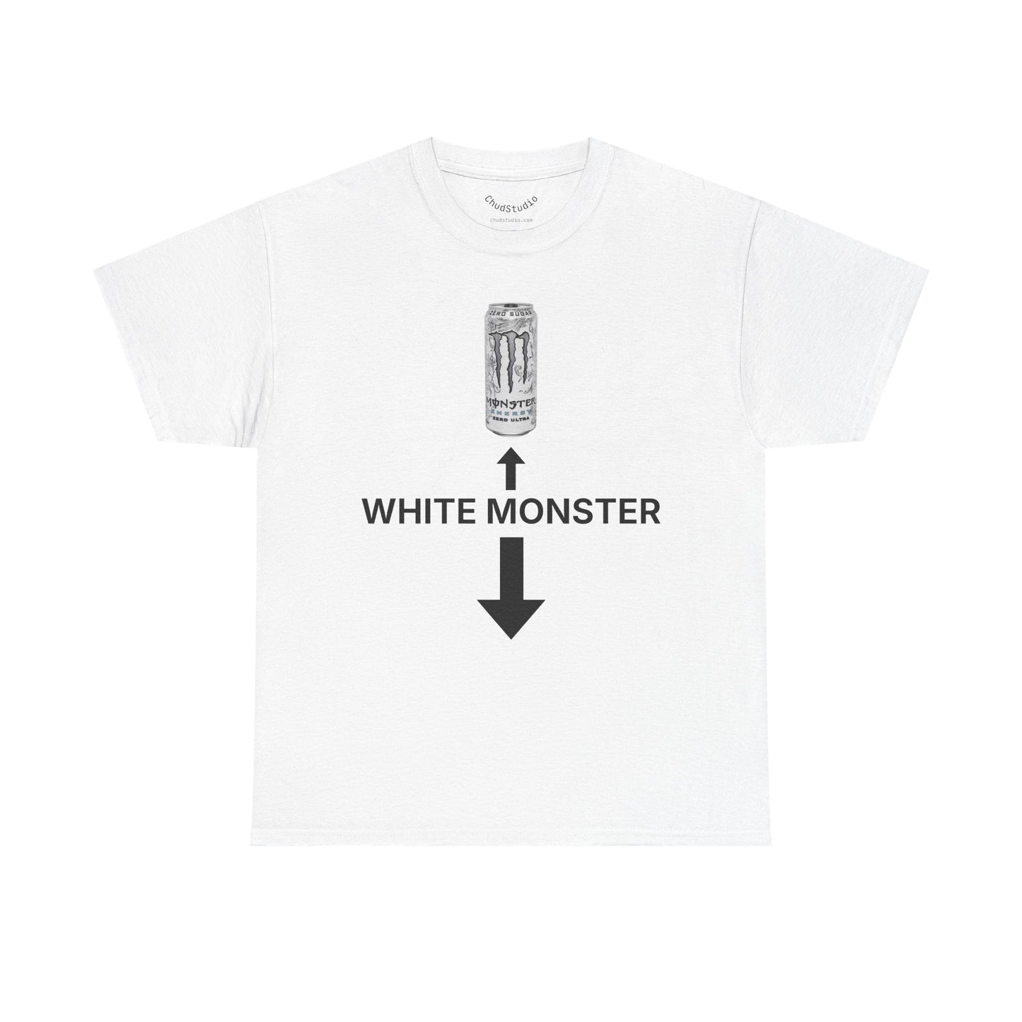 White Monster Cotton T-Shirt