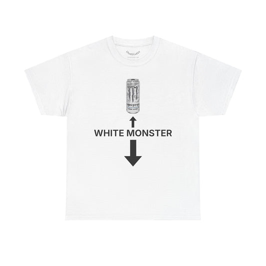 White Monster Cotton T-Shirt