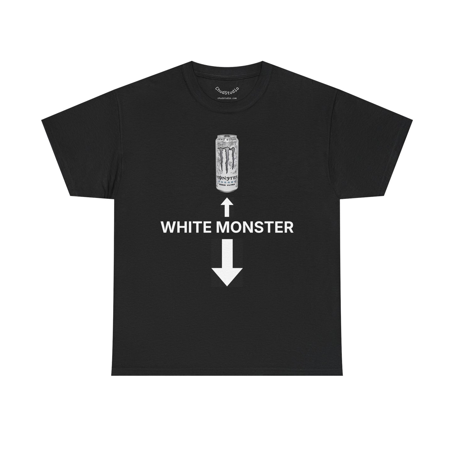White Monster Cotton T-Shirt